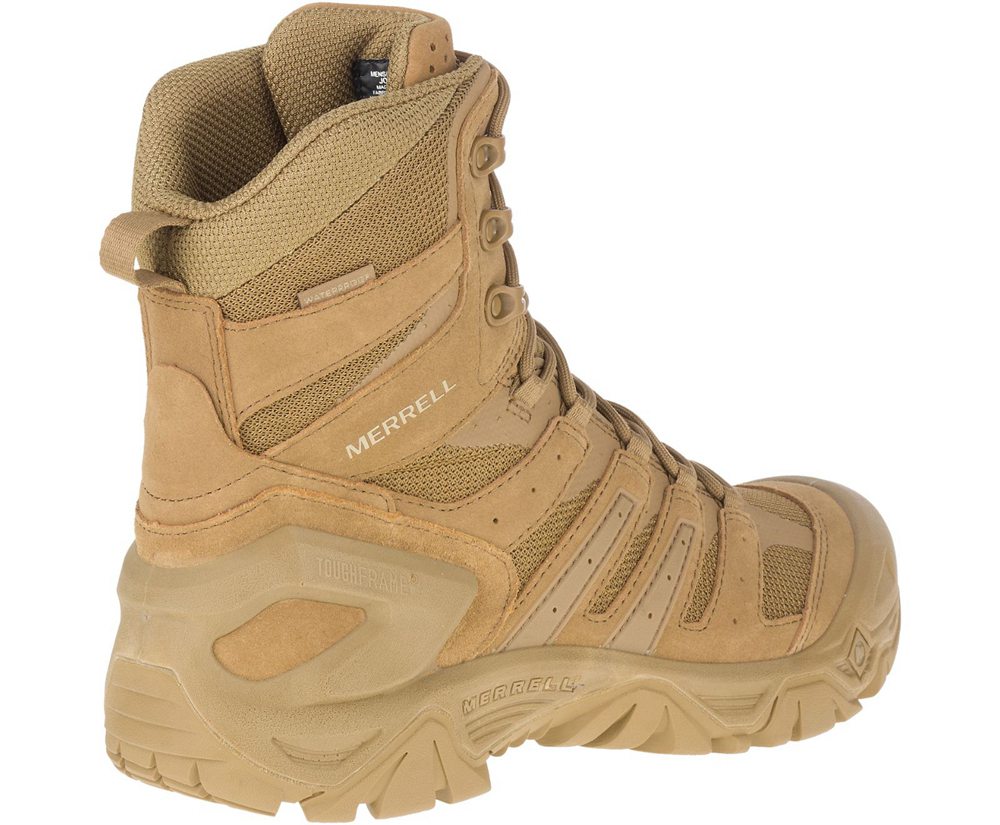 Botas Senhora - Merrell Strongfield Tactical 8\" Waterproof - Caqui - TUF073624